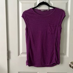 Athleta 100% linen cap sleeve